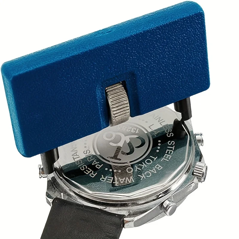 Abridor de reloj portátil de dos garras de acero inoxidable, abridor de cubierta inferior, cubierta abierta de doble cabezal para reloj, herramienta de reparación de relojes de dos pies