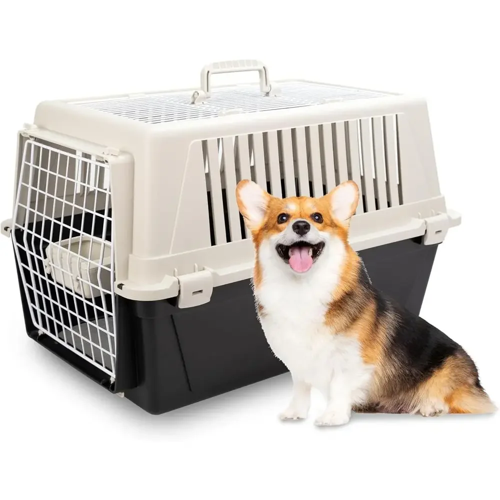 

Portable Pet Carrier for Cats and Small Dogs, Double-Entry, Safe, Practical, Easy Clean, Durable, Holds Up to 12 Kg, with Cushio