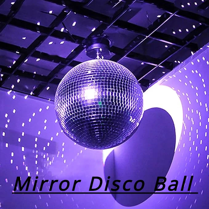 Disco Ball Multi-size Mirror Reflector Ball Rotating Stage Lamp Bar, Family Party Luminous Mirror Glass