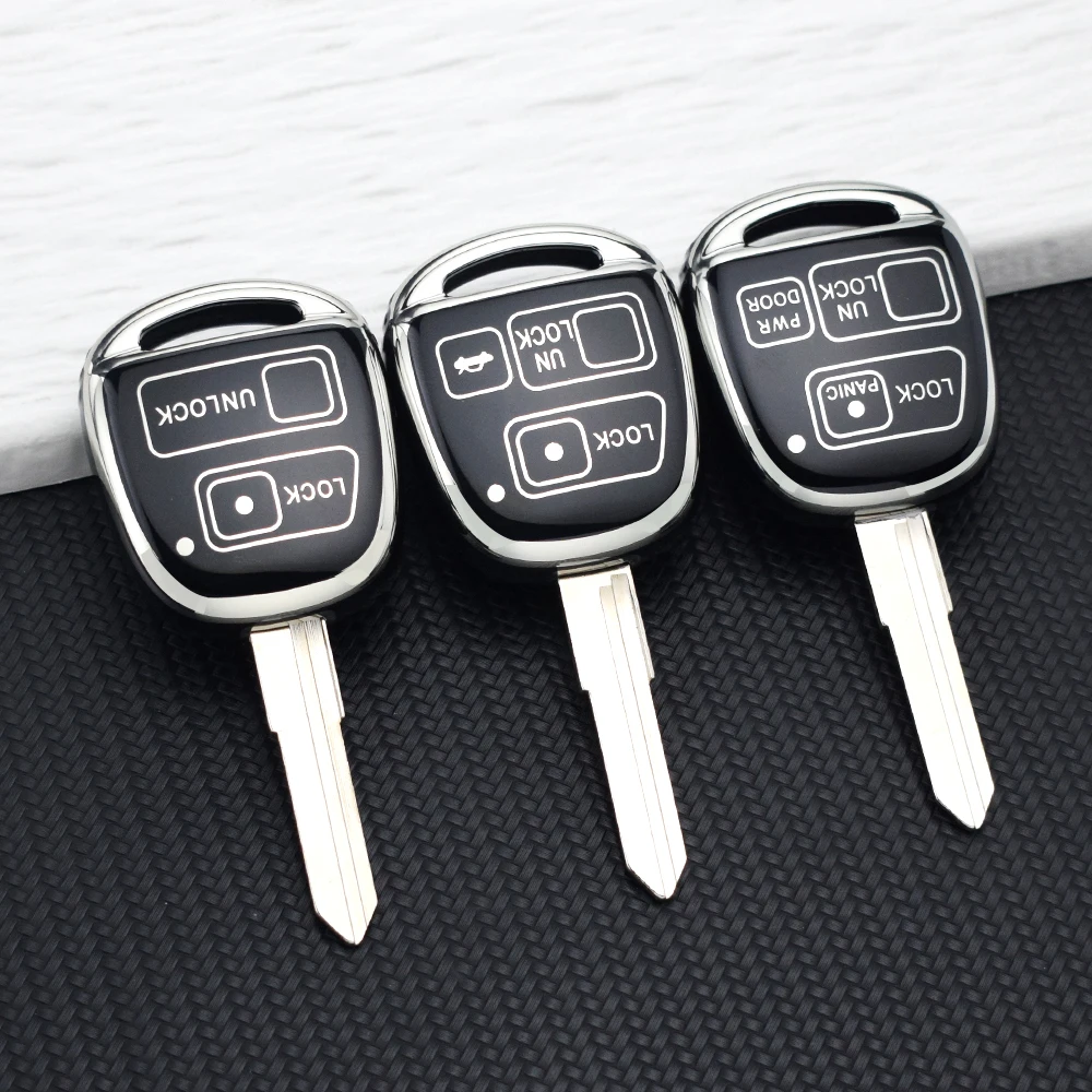 Car Key Case TPU Cover for Toyota Land Cruiser FJ Cruiser for Lexus RX RX330 RX400h ES ES330 GS GS300 GS430 LS IS SC LX Keychain