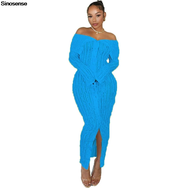 Women Off Shoulder Bodycon Birthday Dress Long Sleeve Button Down See Through Mesh Wedding Guest Night Out Club Party Maxi Dress