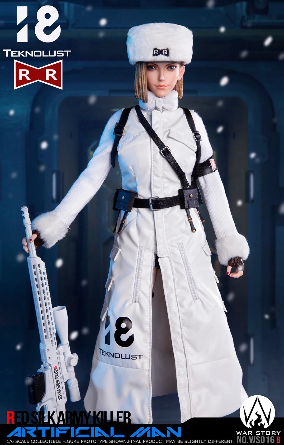 War Story WS016B Red Silk Army Killer Android 18 1/6 Action Figure Deluxe Ver.