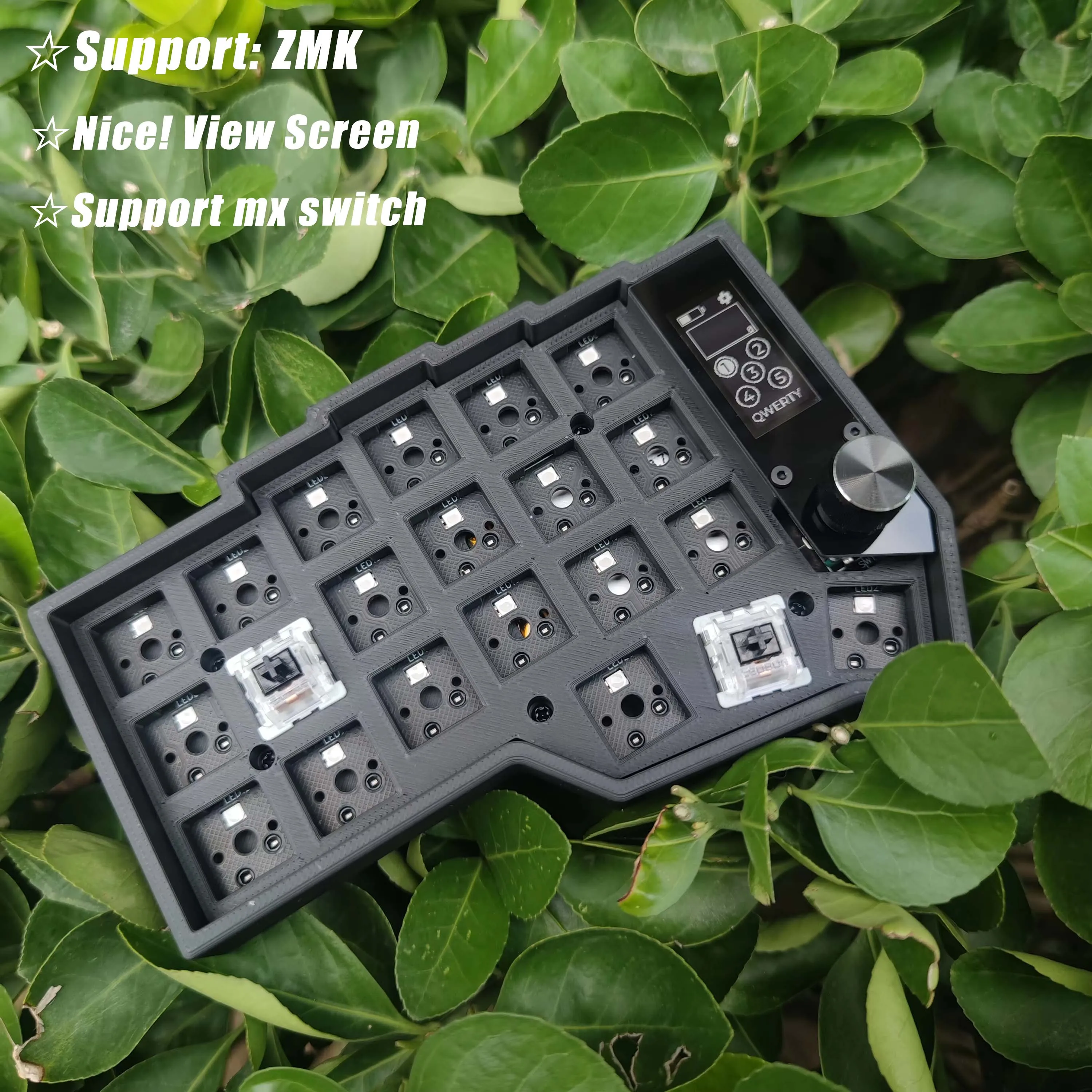 Corne kit de teclado dividido sem fio rgb hotswap personalizar kit de teclado mecânico dividido com botão de tela joystick suporte zmk presente