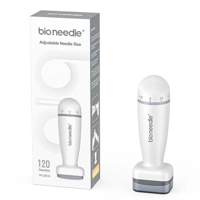new adjustable derma stamp microneedle 120 pins skin care beard growth scalp hair micro needling derma stamps