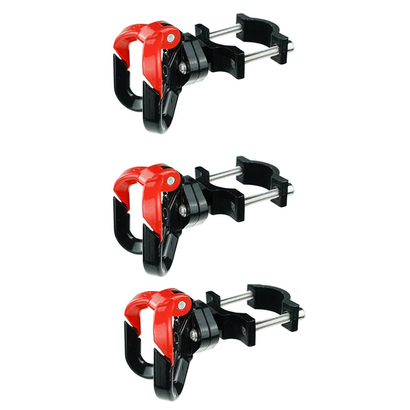 

3X Electric Scooter Aluminum Bags Double Hook For Ninebot Max G30 Scooter Hanger Gadget Claw Red