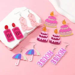 European and American cartoon, sweet and colorful umbrella cake, English letter boots, personalized niche, fresh and beautiful a