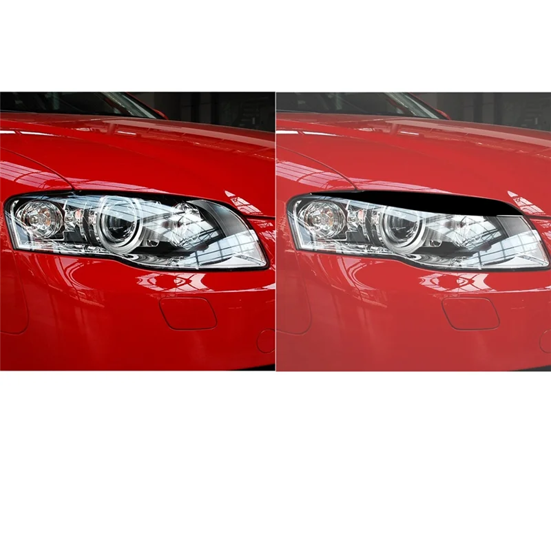 

2 Pcs Car Headlight Eyebrow Cover For A4 B7 S4 2006-2007 High Quality Head Strip Trim