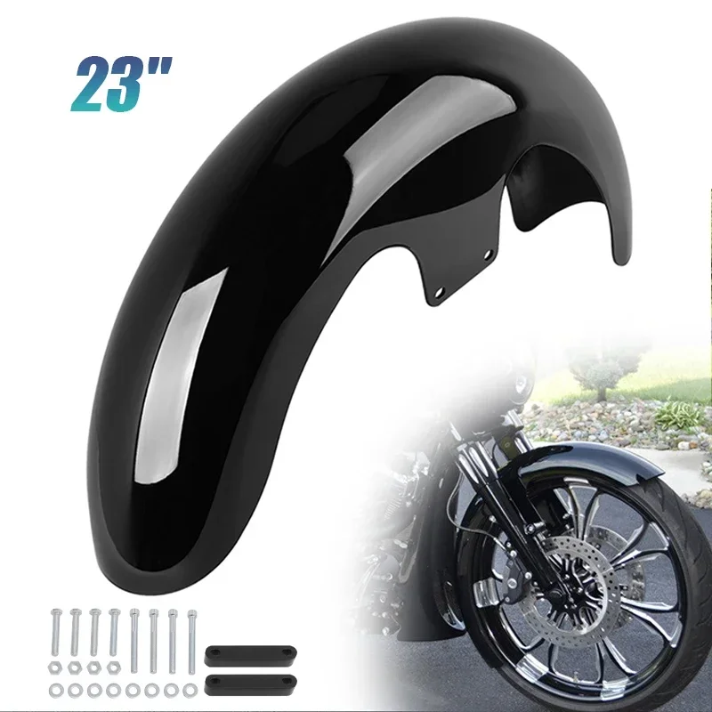 23'' Motorcycle Front Fender Bagger Mudguard Accessories For Harley Touring Road King Electra Glide Street Glide Ultra