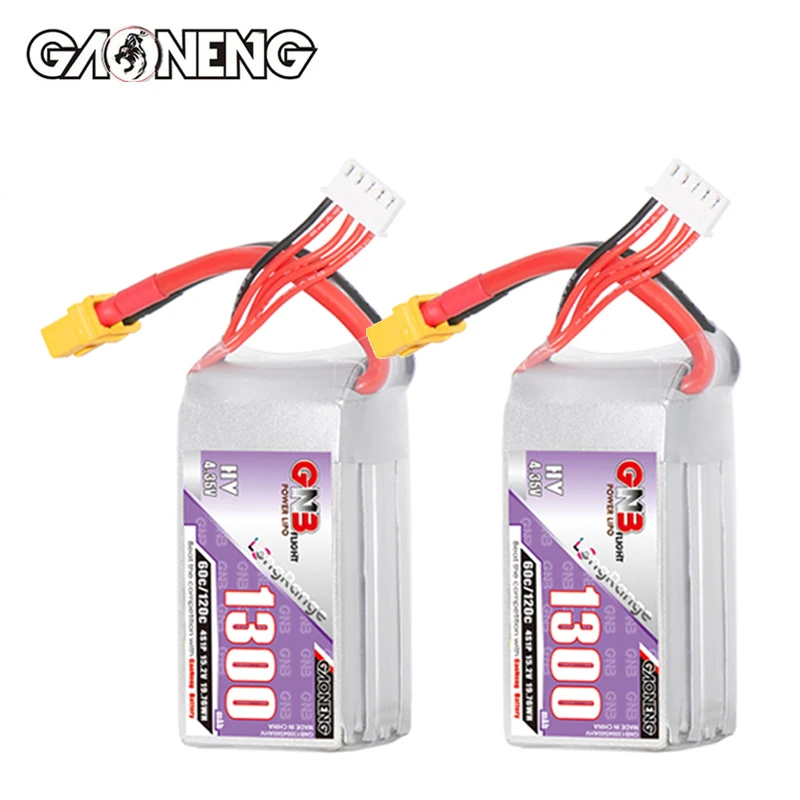 2pcs gnb lipo batterie 4s 15,2 v 1300mah 60c/120c mit xt60 stecker für renn drohne fpv quadcopter hubschrauber flugzeug teile hobby