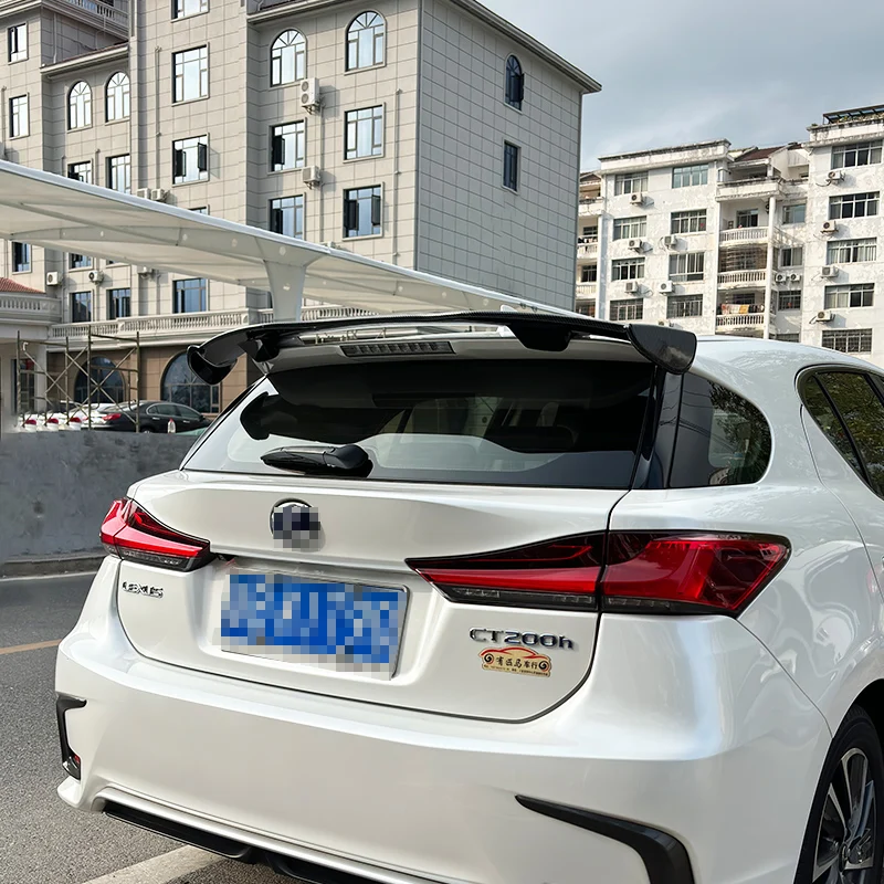 For Lexus CT200 CT200H 2011-2020 Year Hatchback Rear Window Roof Spoiler Wings ABS Plastic Carbon Black Body Kit Accessories