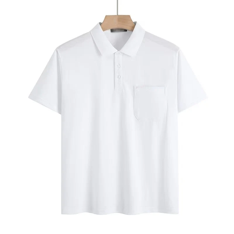 Loose Fit Short Sleeve Shirt for Middle-Aged And Elderly Men Casual Comfortable Breathable Cotton T-Shirt in Summer
