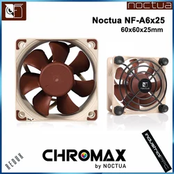 Noctua NF-A6x25 PWM 컴퓨터 케이스 팬 60mm 5V/12V 지능형 온도 제어 3pin/4pin 조용한 CPU 쿨러 팬