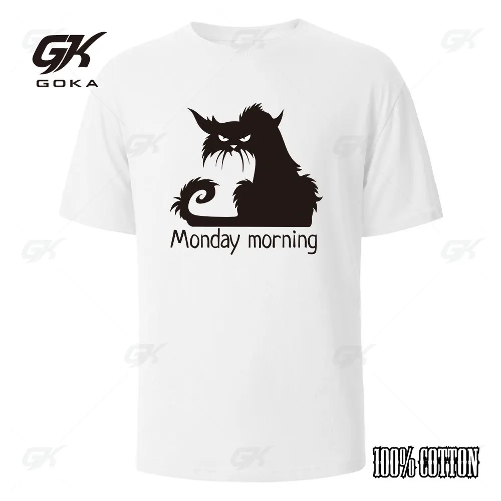 

Мужская футболка с принтом Monday Morning, хлопковые футболки большого размера с короткими рукавами и забавным рисунком для мужчин и женщин, летние модные повседневные футболки