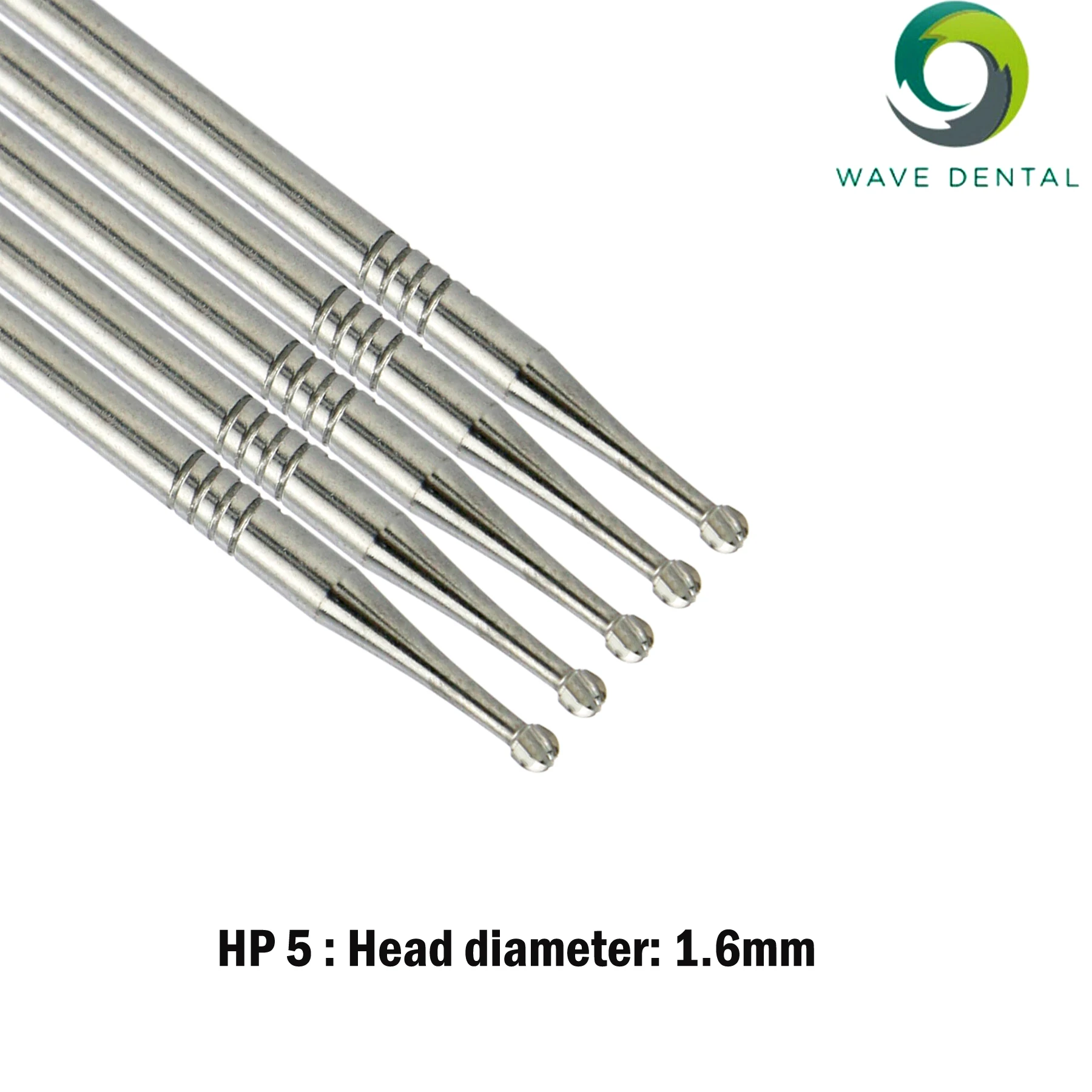 

HP5-5PCS Low Speed Wave Dental Round Burs Length 44.5mm Long Straight Bur