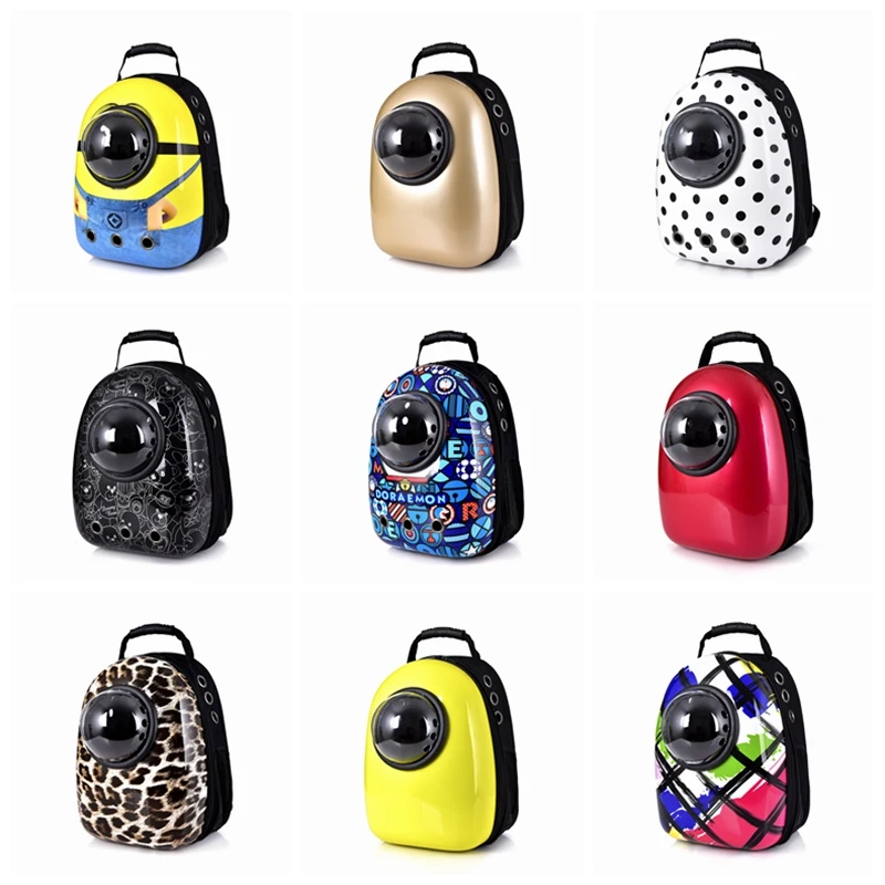 Cartoon Pet Cat Space Capsule Outdoor Cat Bag Breathable Eco-friendly Portable Backpack Dog multiple styles Cat Travel Backpack