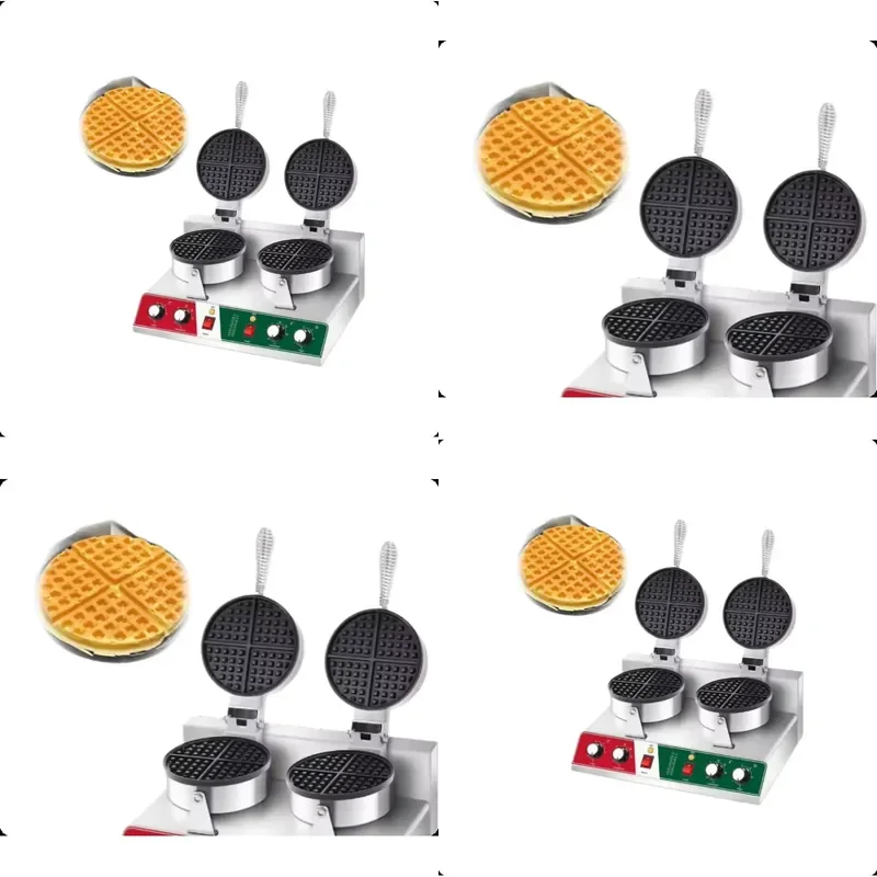Rapid Heat-Up Portable Lightweight Design Professional Commercial Stainless Steel Surface Non-Stick Mini Waffle Maker