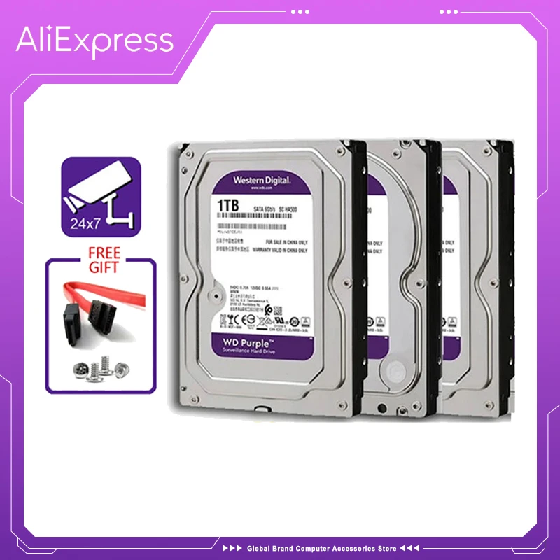 WD Purple 4TB Surveillance Internal Hard Drive Disk 3.5