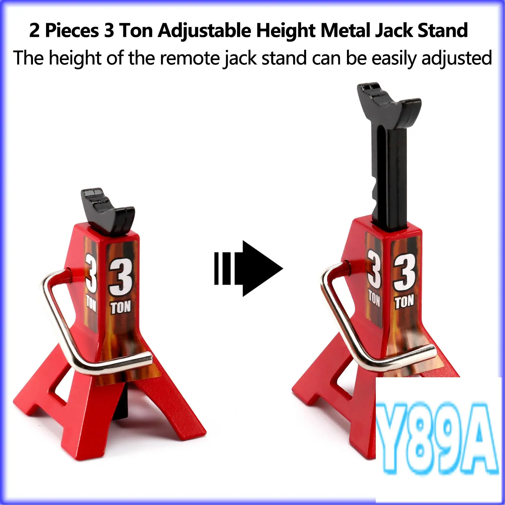 

GO-Trolley Jack,RC Car 3T Jack Stands Bracket Adjustable For 1/10 TRX4 Axial SCX10 CC01 D90