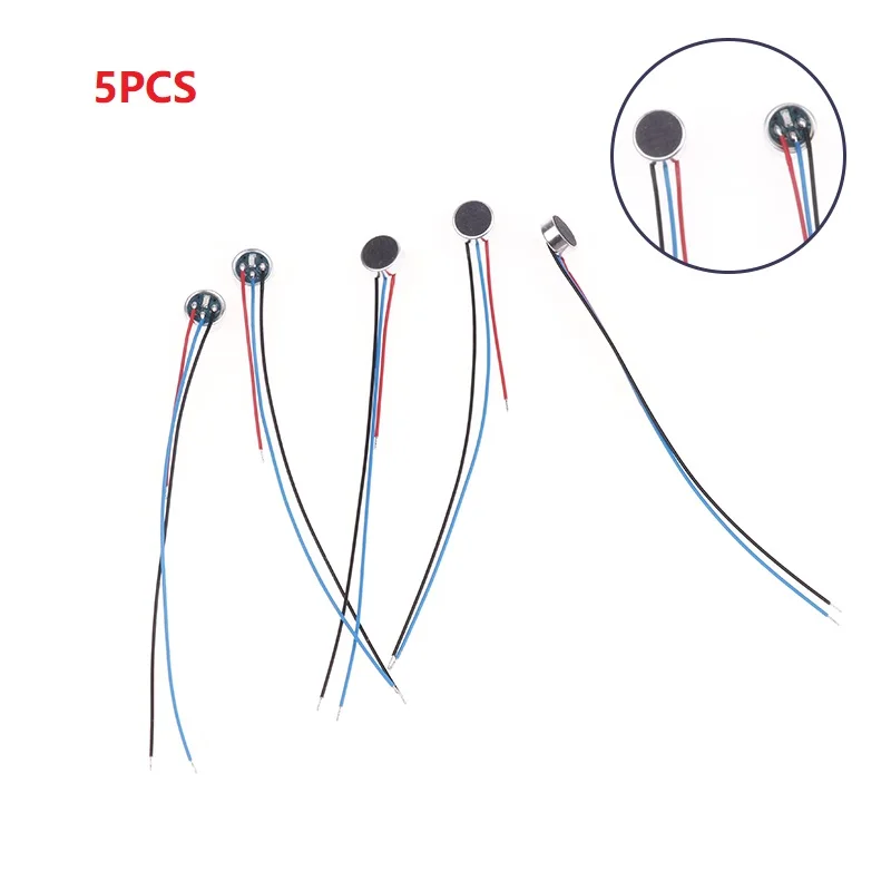 Hot Sales 5Pcs 6x2.5mm 6025 MIC Capsule Electret Condenser Microphone With Wire Length 7CM Airflow Sensor Nebulizer