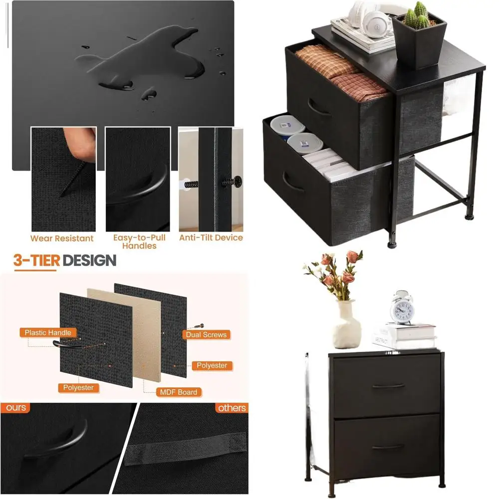 

Комплект из 2 прикроватных тумбочек для детей с зеркальной деревянной столешницей и выдвижными ящиками для хранения, высота 20 дюймов, маленькая мебель для спальни, приставные столики