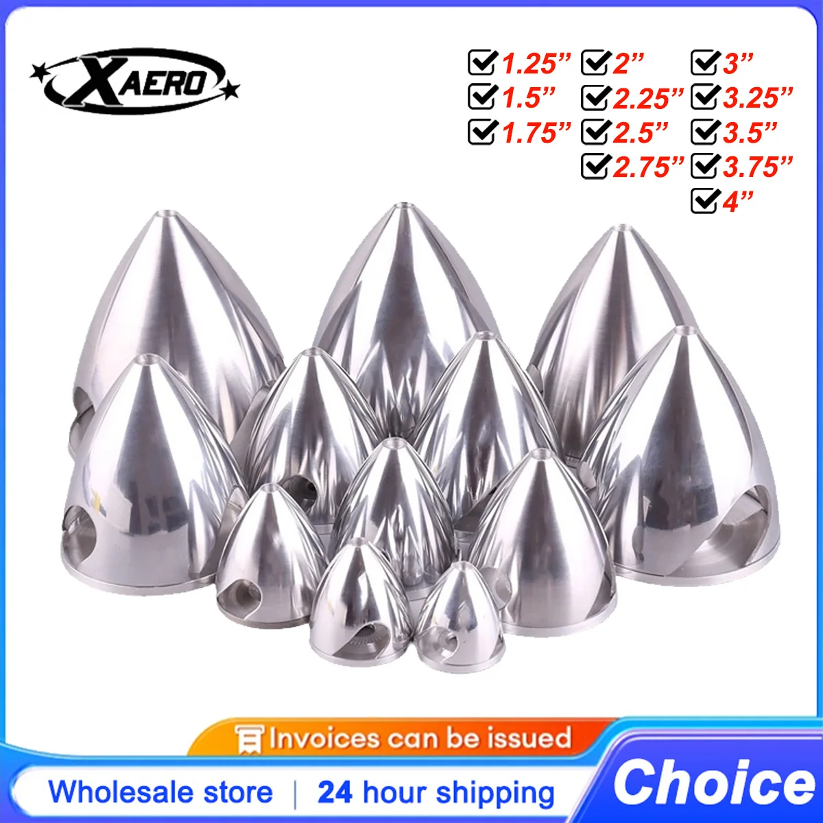 

XAERO 3-Blade Aluminum Spinner 1.25-4 Inch for Gas RC Airplane Engine with CNC Balanced Design
