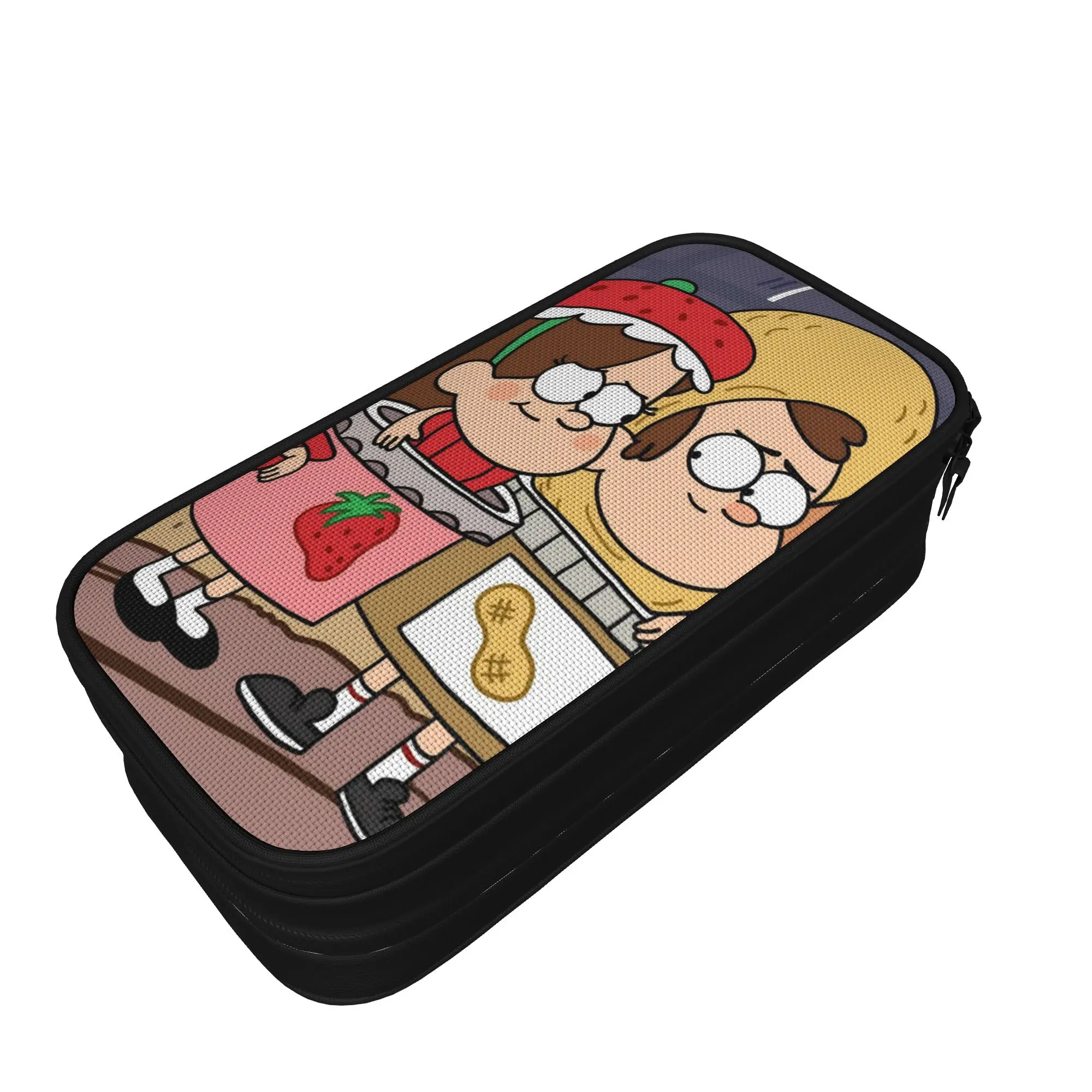 G-Gravity Falls Pencil Case Double Layer Large-capacity Kids School Supplies  Pencilcase Gift
