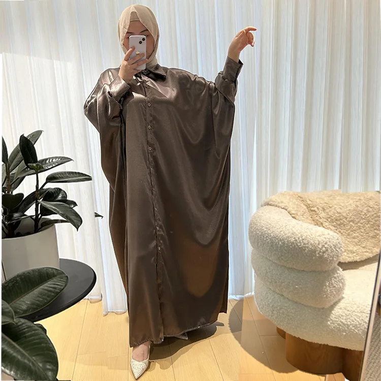 Ramadan Muslim Dresses Abaya Women Kaftan Jalabiya Single Breasted Lace Up Morocco Dubai Abayas Vestidos Saudi Arab Long Robe
