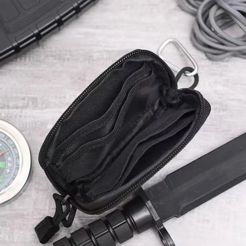 Multifunktionale Outdoor-Wandertasche, EDC-Zubehör, Hüfttasche, tragbarer Kartenhalter, Schlüsseltasche, Mini-Geldbörse für Outdoor-Reisen – Detail 3