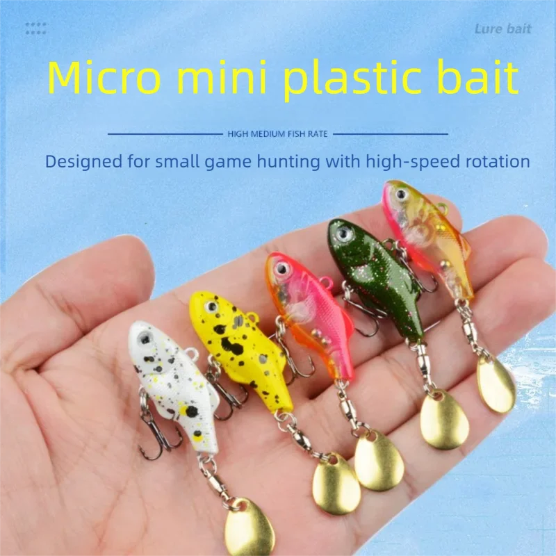 3.5 سنتيمتر 4 جرام VIB الصيد إغراء مايكرو غرق الطعوم سبينر ملعقة الاهتزاز تهزهز الطعم فيبي إغراء 12 #   خطاف ثلاثي لسمك الشبوط وسمك السلمون المرقط