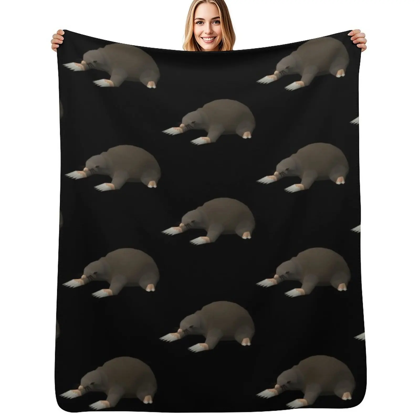 2007scape Giant Mole Throw Blanket Vintage Luxury St Luxury Brand Polar Summer Picnic Blankets