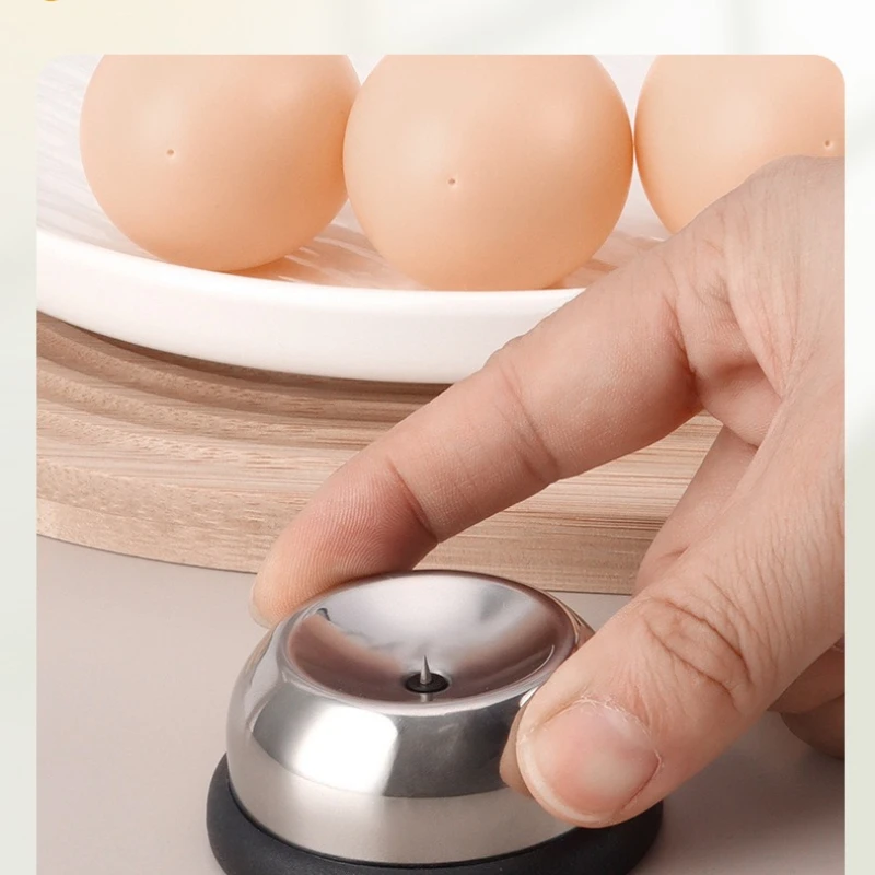 1pc Stainless Steel Egg Puncher, Portable Egg Cracking Tool for Steamed Poached Eggs Puncher Kitchen Essentials for Boiled Eggs