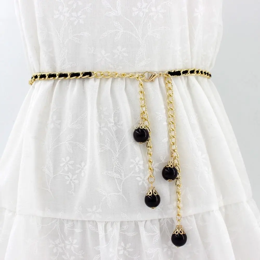 

Versatile Metal Hook Waist Chain Luxury Design Adjustable Leather Metal Chain Belt Chain Waistband Waist Decoration