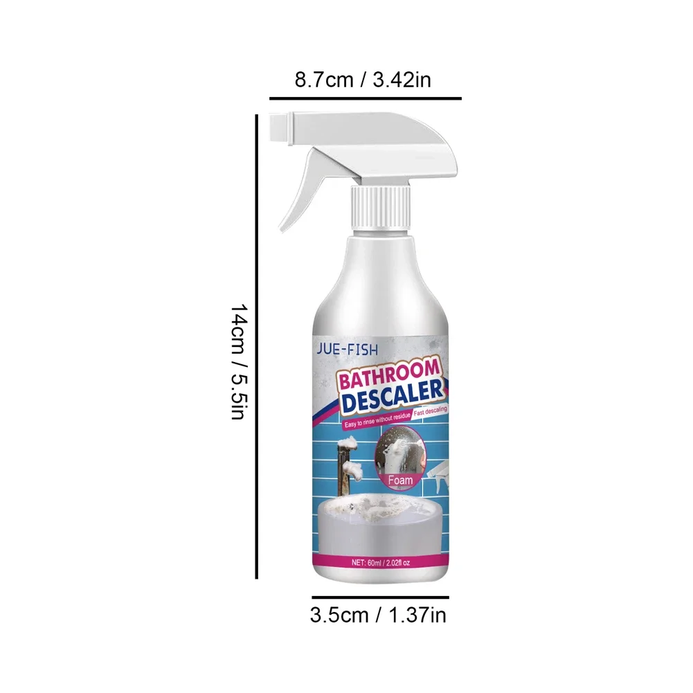 Stubborn Stains Cleaner Quickly Remove Bathroom Foam Cleaner Spray Descaling Cleaning Agent for Glass Wash Basin Stainless Steel