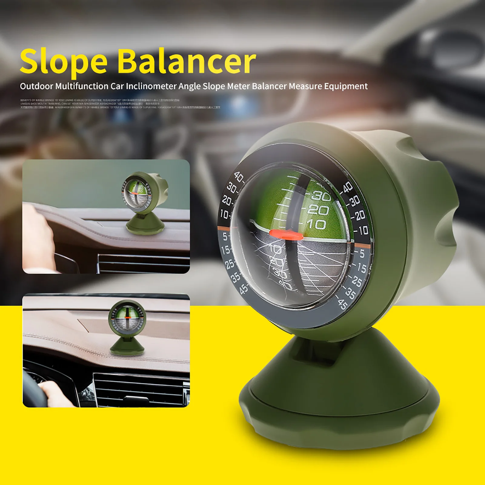 Angle Balancer Outdoor Multifunction Car Inclinometer Angle Slope Meter Balancer Measure Equipment Car Inclinometer Equipment