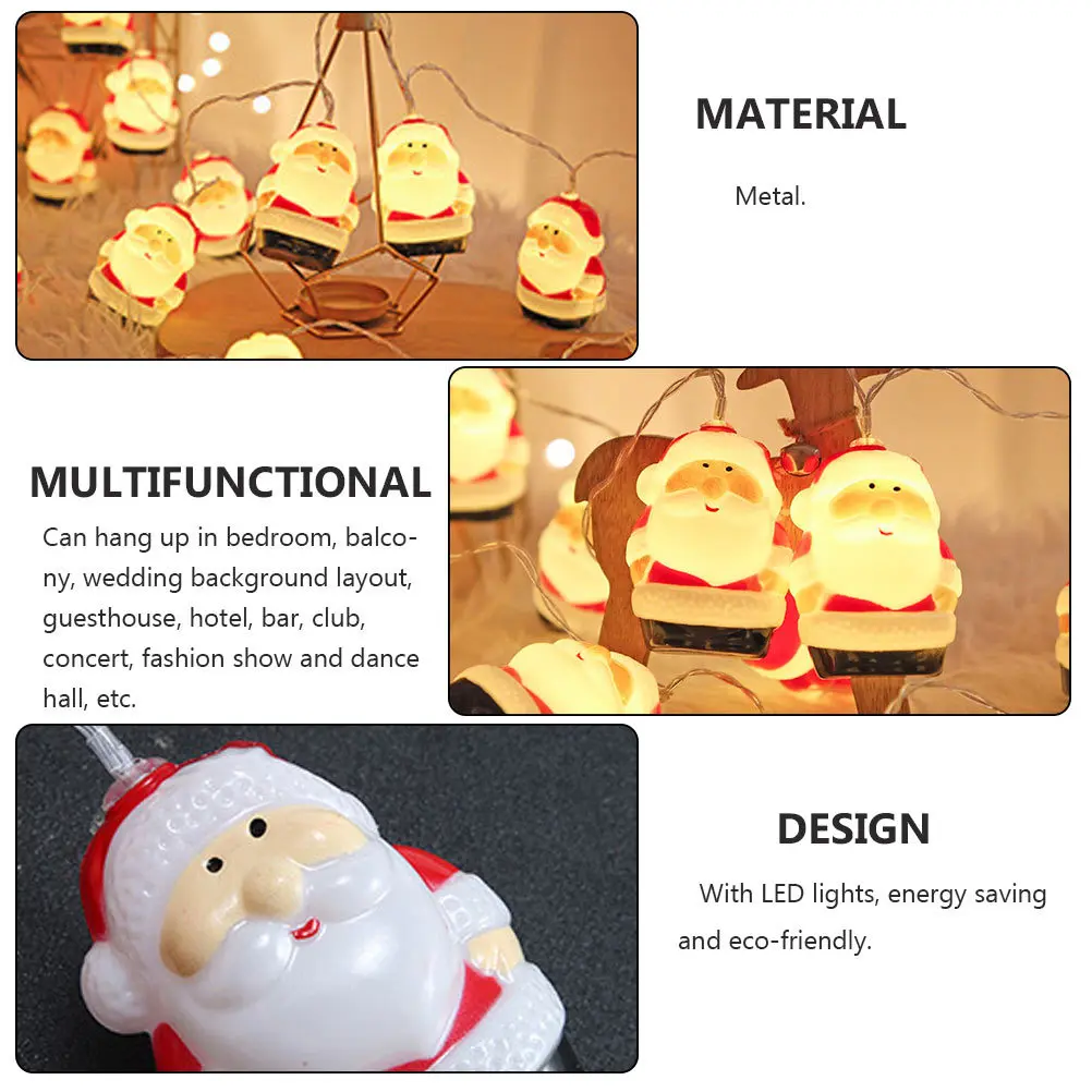 

1Pcs Santa Claus Design LED String Light Christmas Lamp Decoration Home Party Wedding Balcony Bedroom Bar Club Concert