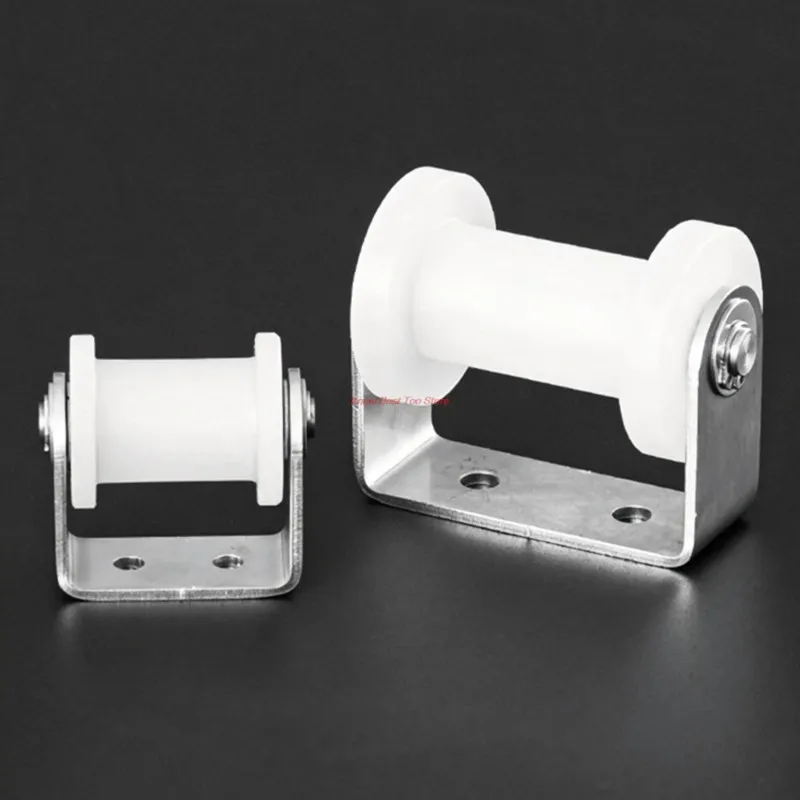 H-shaped Nylon Pulley Double-bearing Guide Wheel Square Track Roller Sliding Shower Door Rollers Bracket Wheel Hardware Tools