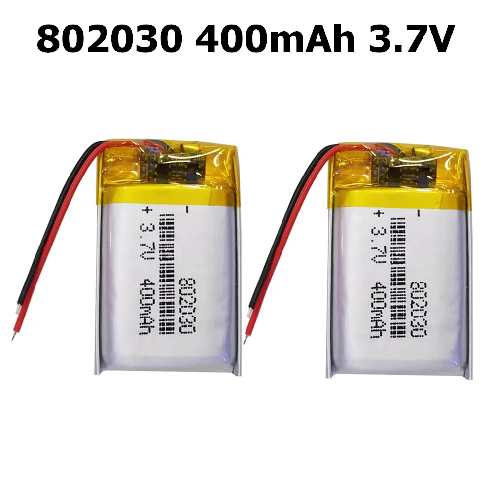 2PCS 3.7V 302030 402030 502030 602030 702030 802030 902030 102030 Battery for MP3 LED Lights Bluetooth Speakers Smart Watch Toys