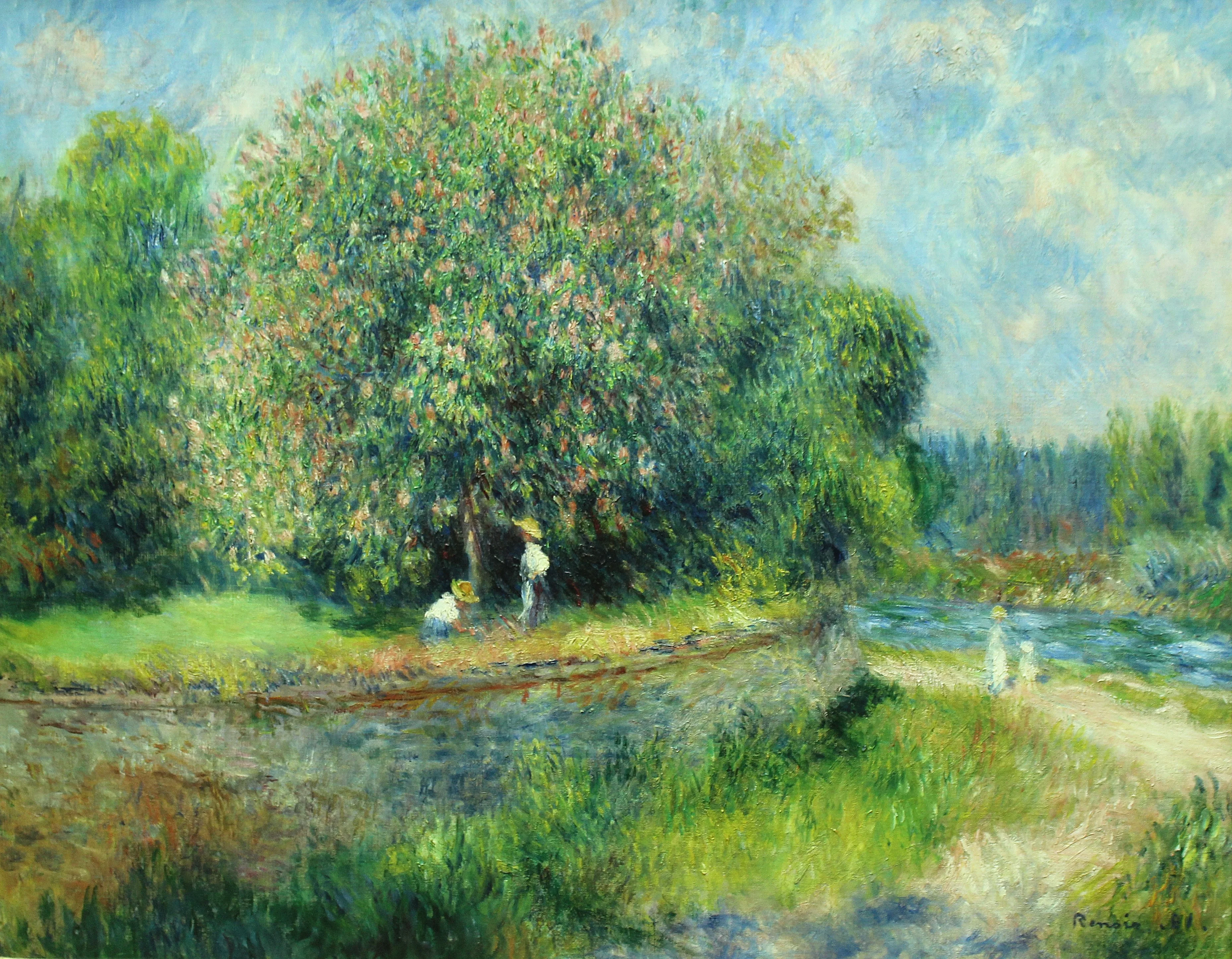 

Pierre Auguste Renoir Decoration Oil Painting on Canvas Bluhender Kastanienbaum Landscape Art Home Decoration Traditional