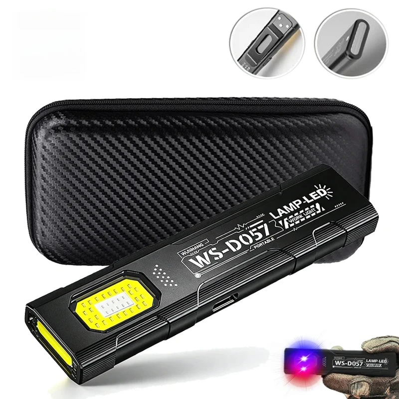 Picture 3: Mini Portable Flashlight Compact COB LED Keychain Flashlights Type C Rechargeable Walking Pocket Lamp Outdoor Pen Clip Lantern