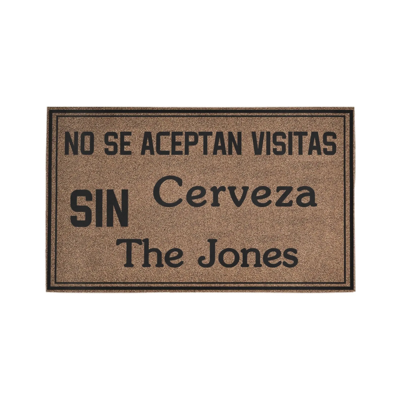 

No Se Aceptan Visitas Sin Cerveza Spanish Doormat Outdoor Home Decor Decorative Area Rug Floor Door Mat Rubber Backing