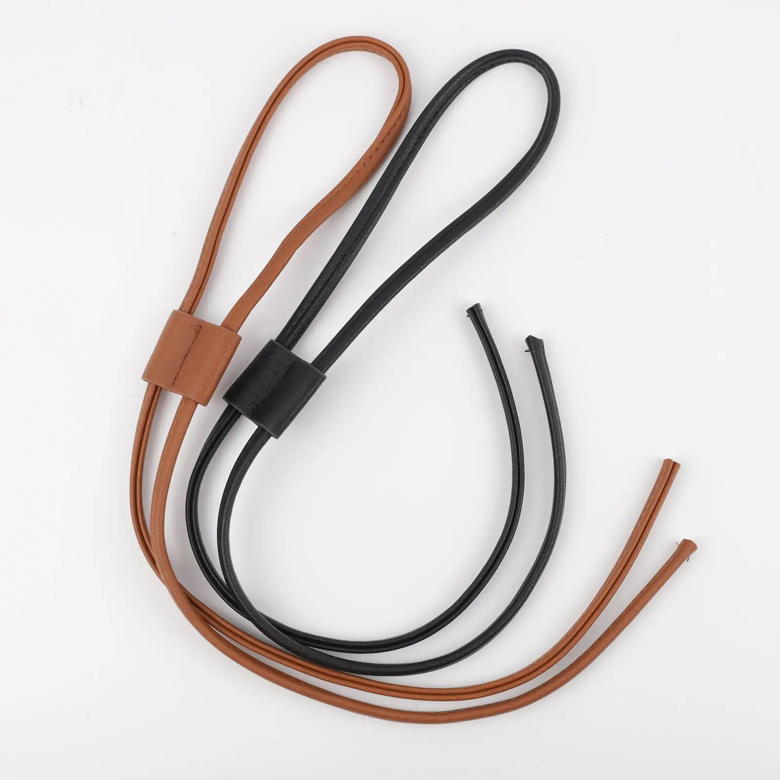 Drawstring Strap Repair DIY Drawstring Pull String Strap Purse Strap PU Leather for Bucket Bag Handbag Crossbody Bag Crochet Bag