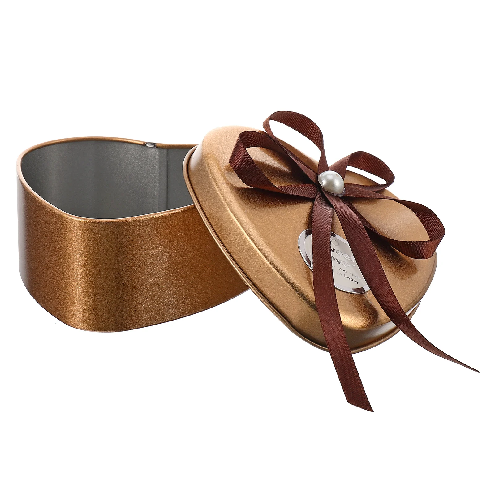 

Wedding Decor Valentine's Day Party Favor Boxes Storage Containers Heart Tinplate Decorative with Lids Candy Organizer Shaped