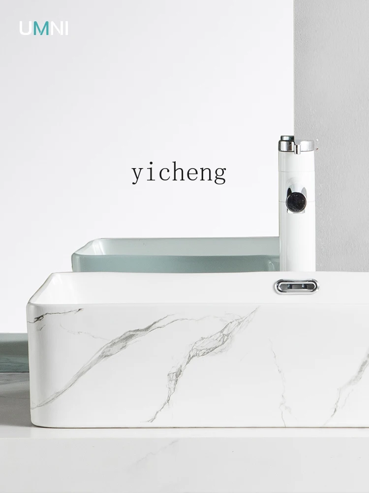 XL Ceramic Table Basin Single Basin Light Luxury Washbasin Washing Machine Inter-Platform Basin Rear Side Water