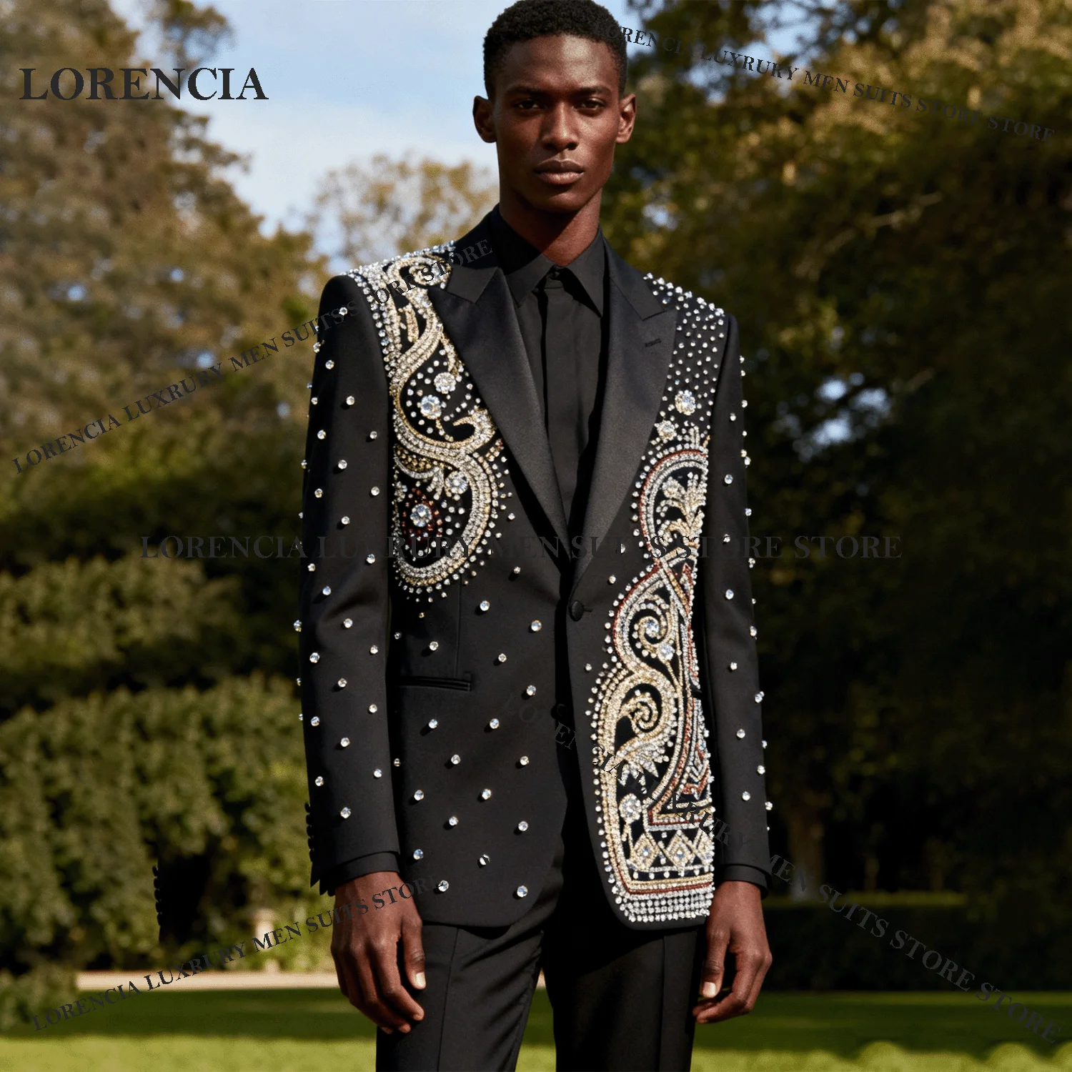 

Красивые мужские костюмы с ромбовидным дизайном, элегантные свадебные смокинги по индивидуальному заказу, блестящие тонкие Ropa hombre, комплекты из 3 предметов, мужские пиджаки для жениха