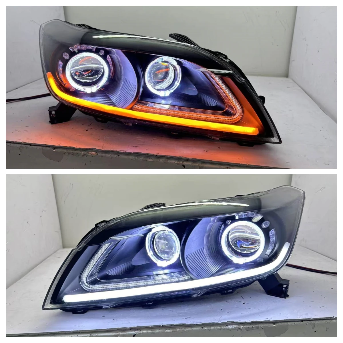 LED customized Angel eye Headlight Headlamp Low High Beam for Lifan X60 with DRL Turn Signal