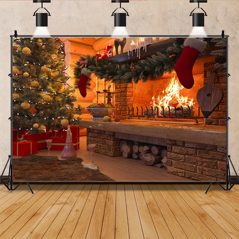 

ZHISUXI Christmas Day Indoor Photography Backdrops Living Room Restaurant Exterior Wall Photo Studio Background Props QS-58