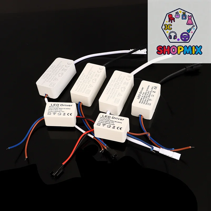 1PC 1-3W 3-5W 4-7W 8-12W12-18W 18-24W LED Driver Light Transformer Constant Current Power Adapter Lamp Strip LED Driver Power