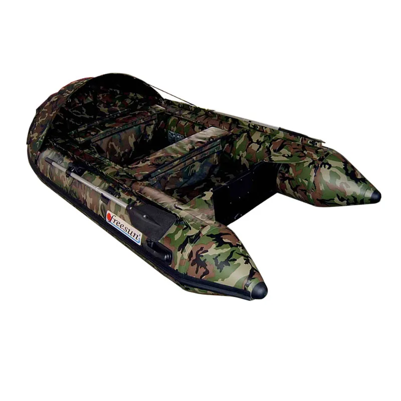 New Collection 2m3m3.3m4m5m Inflatable Camouflage Fishing Boat With Bow Tent