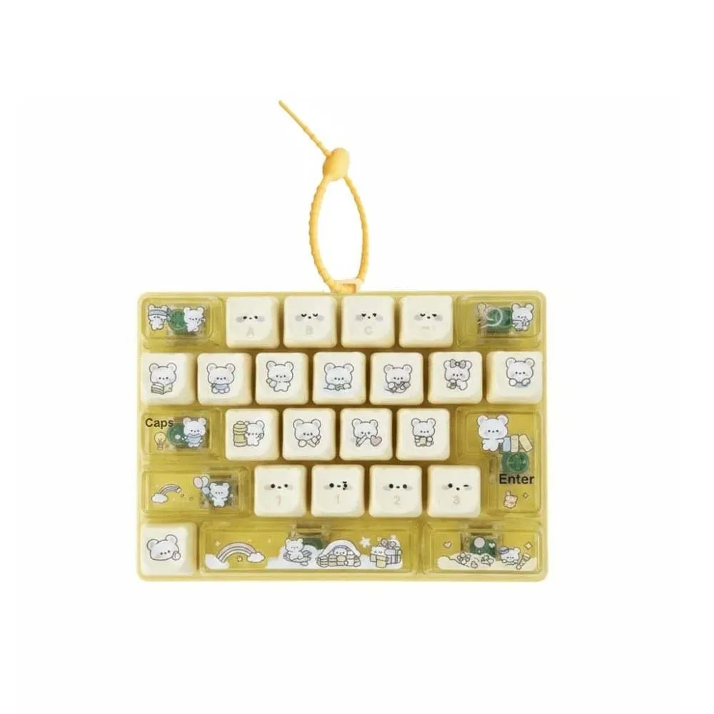 26 Mechanical Keys Keyboard Fidget Compact Size Smooth Clicky Mini Mechanical Keypad Bright Colors Lightweight