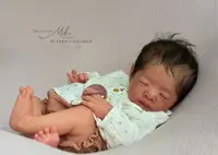 NPK 20inch Reborn Mika Unfinished Unpainted Kit Fresh Color Newborn Doll DIY Parts with Cloth Body 2